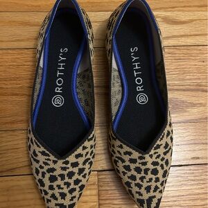 Rothy’s The Point Brown & Tan Animal Print, Size 9